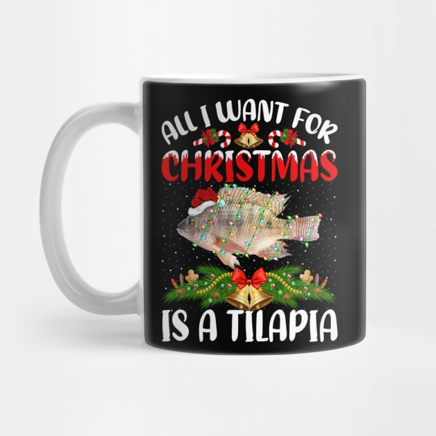 Funny Santa Hat All I Want For Christmas Is A Tilapia Fish by kasperek